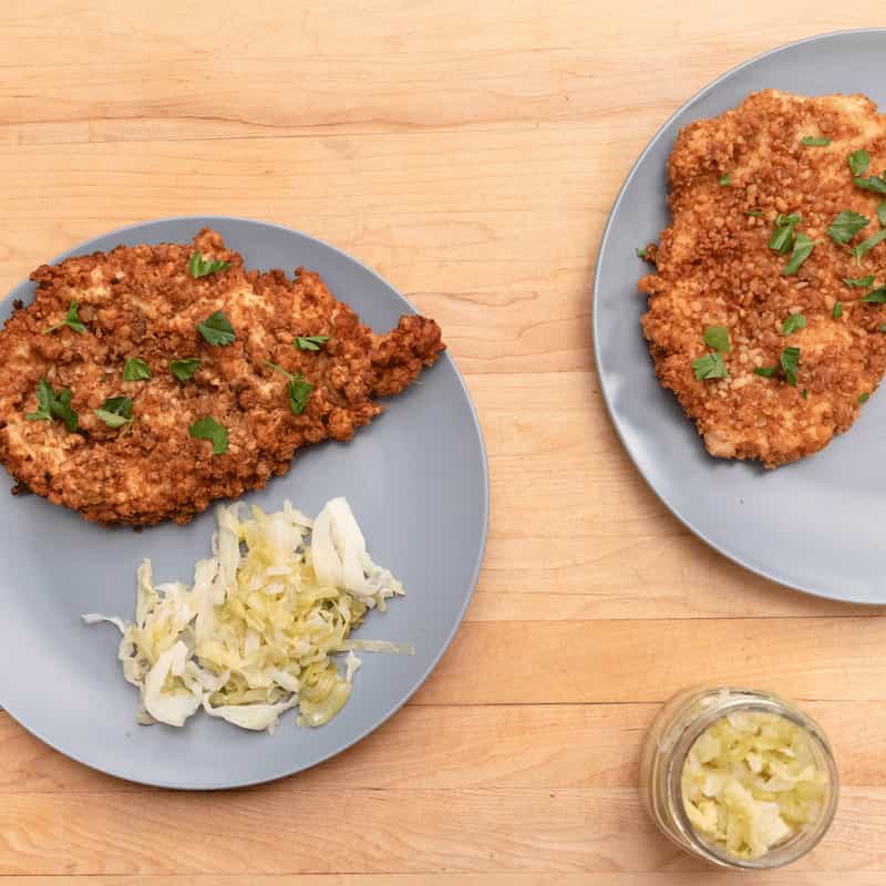 تصویر 4 از شنیسل مرغ سوخاری آماده تهیه شده از گوشت مرغ